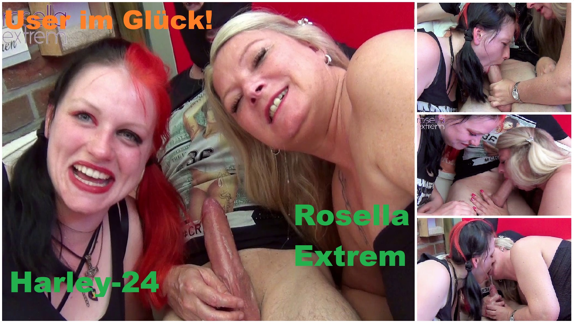 Teeny und Milf verpassen einem User einen Gagging Deepthroat  bis zum abspritzen!