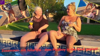 Zusammen mit JuliaPink – dem Poolboy in das Maul gepisst!