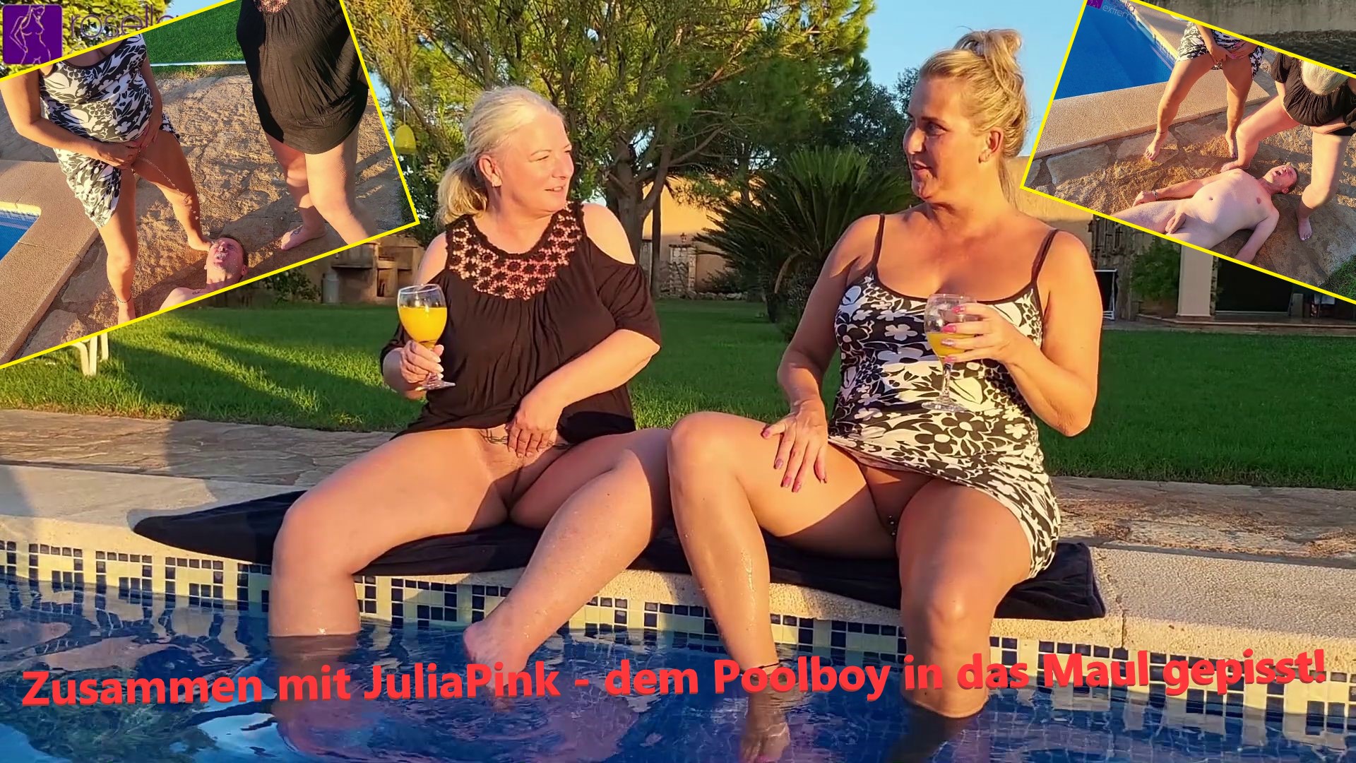 Zusammen mit JuliaPink – dem Poolboy in das Maul gepisst!