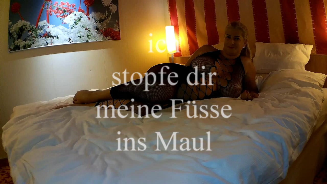 Ich stopfe Dir meine Füße ins Maul